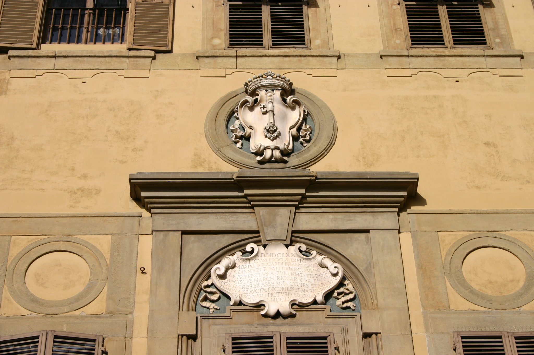 2769 - Firenze - Palazzo Medici Riccardi - Stemma Riccardi, 1670 - Foto Giovanni Dall'Orto, 27-Oct-2007