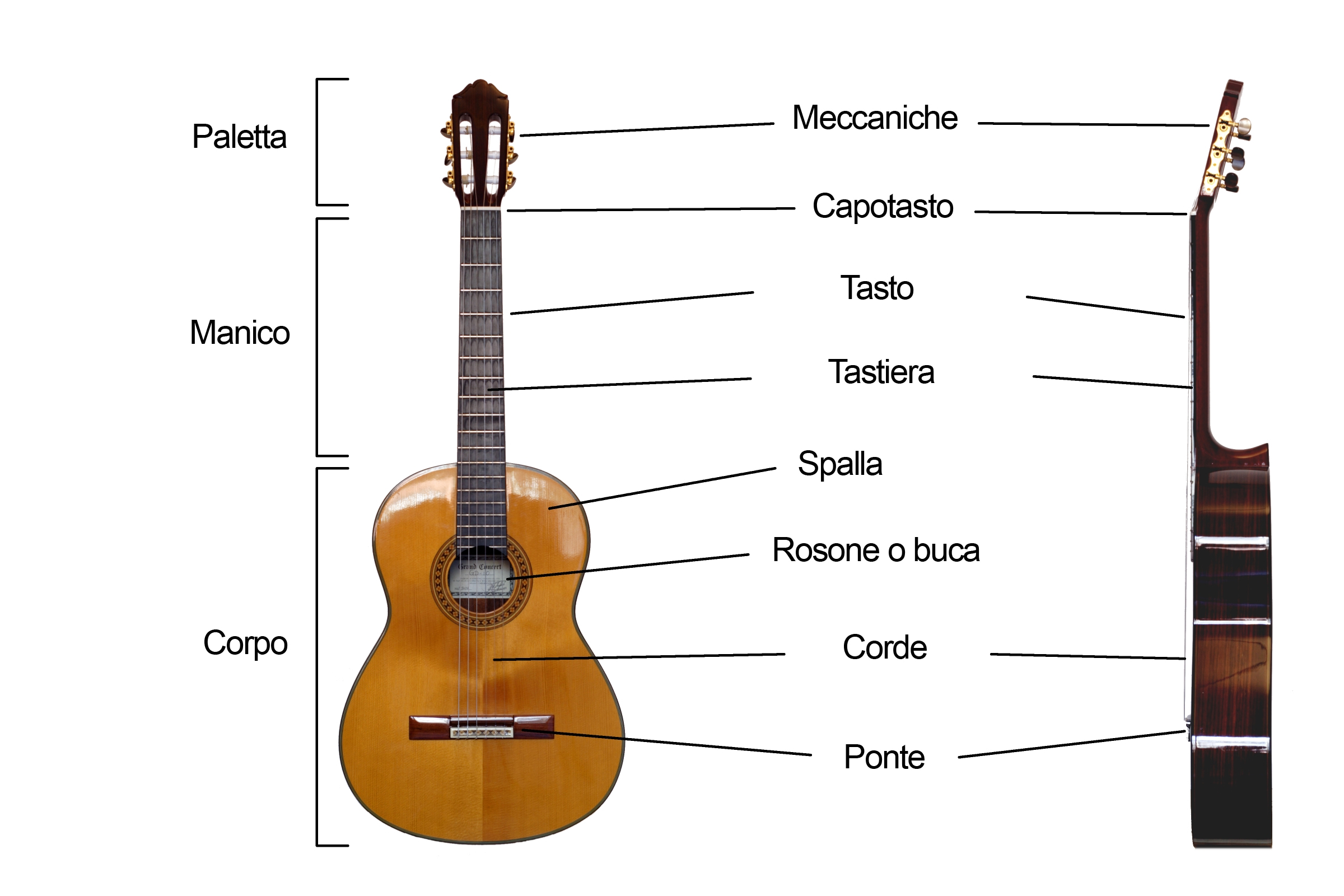 Classical Guitar labelled italian