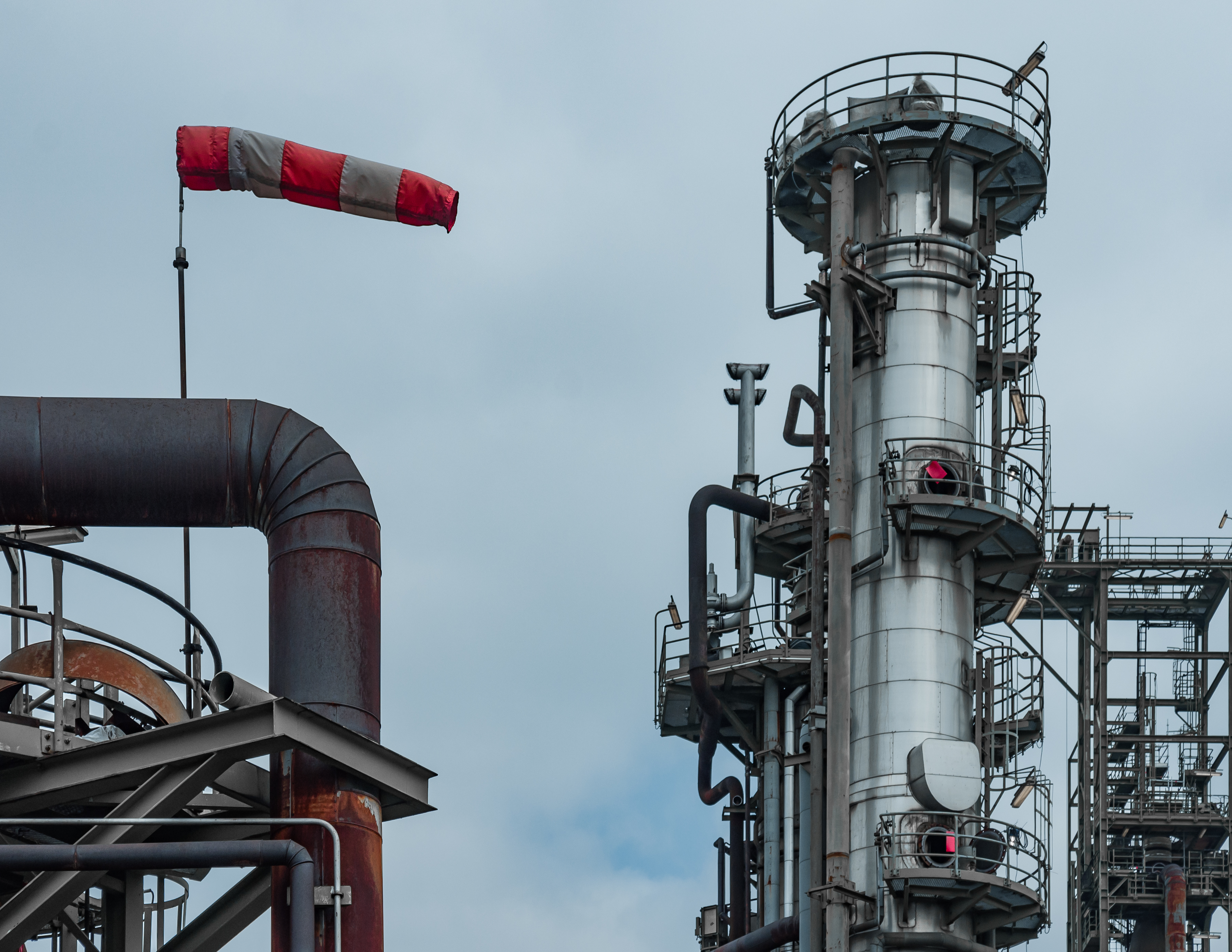 Cologne Germany Windsock-in-a-petrochemical-plant-01