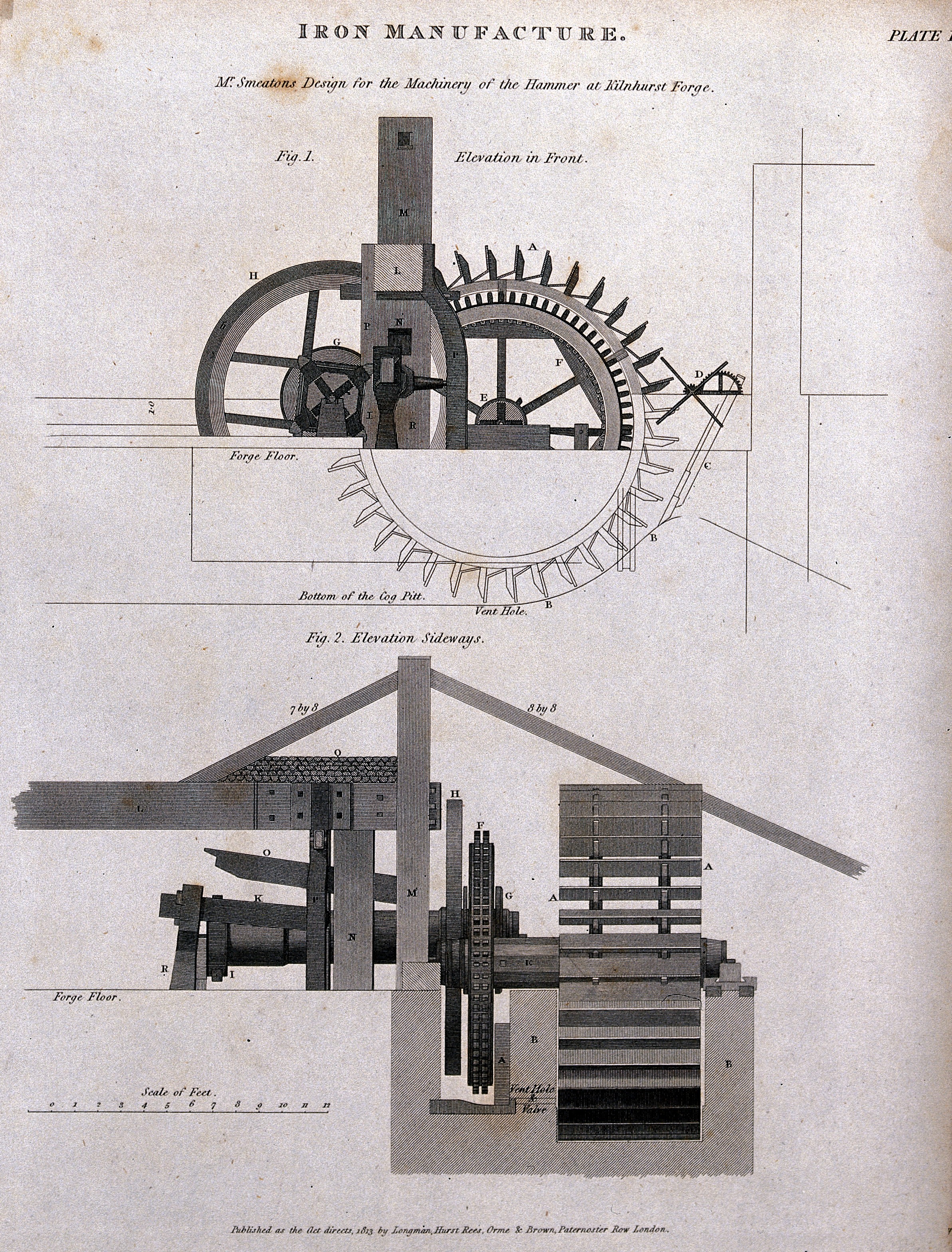 Engineering; cross-sections of the hammer designed by John S Wellcome V0023560