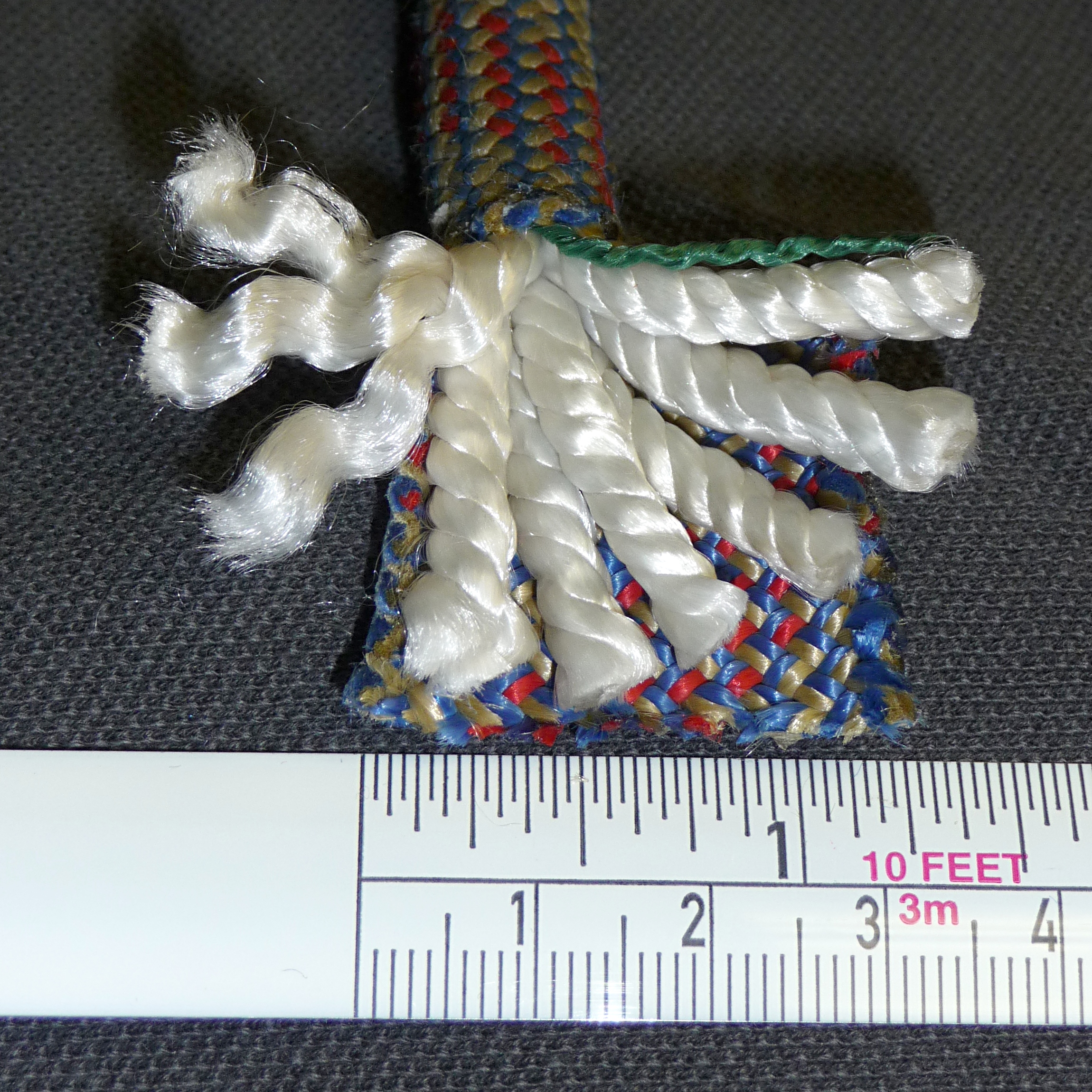 Kernmantle climbing rope dynamic Sterling 10.7mm internal yarns and plies