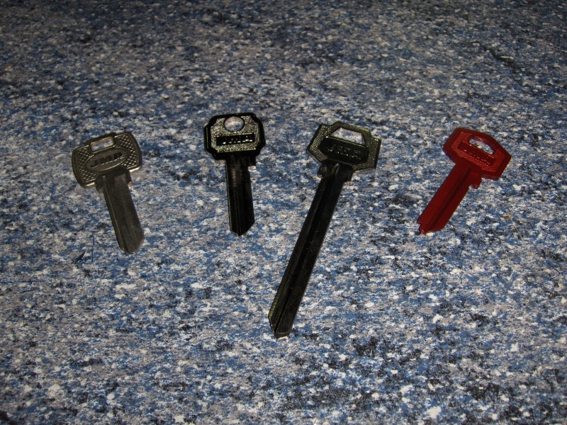 Key blanks steel+alu