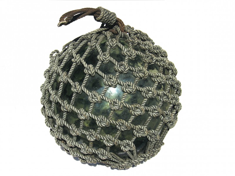 Large Glass Fishing Float with Net 2
