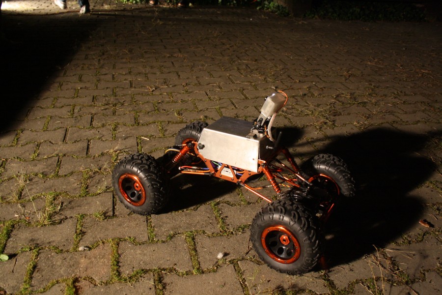 Orpheus demo robot at night