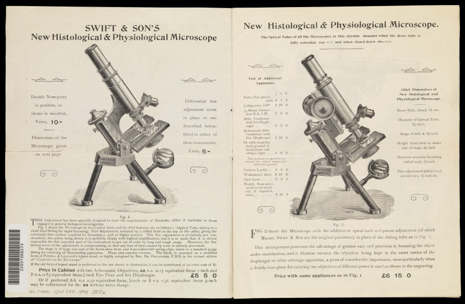 Swift & Son's new patent microscope. Wellcome L0073719