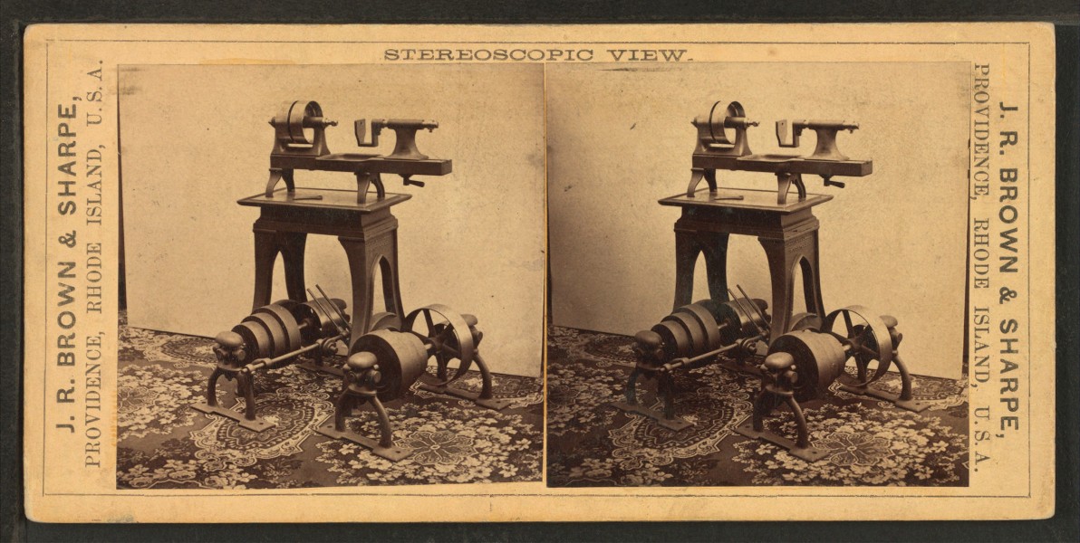 Tapping Machine, for Manufacturers of Fire-Arms, Sewing Machines, etc, from Robert N. Dennis collection of stereoscopic views