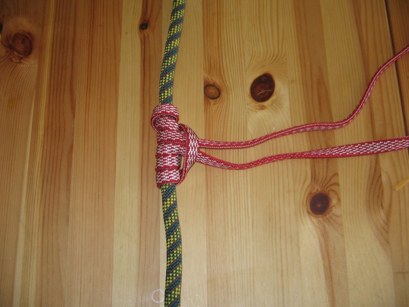 Three turn Prusik knot