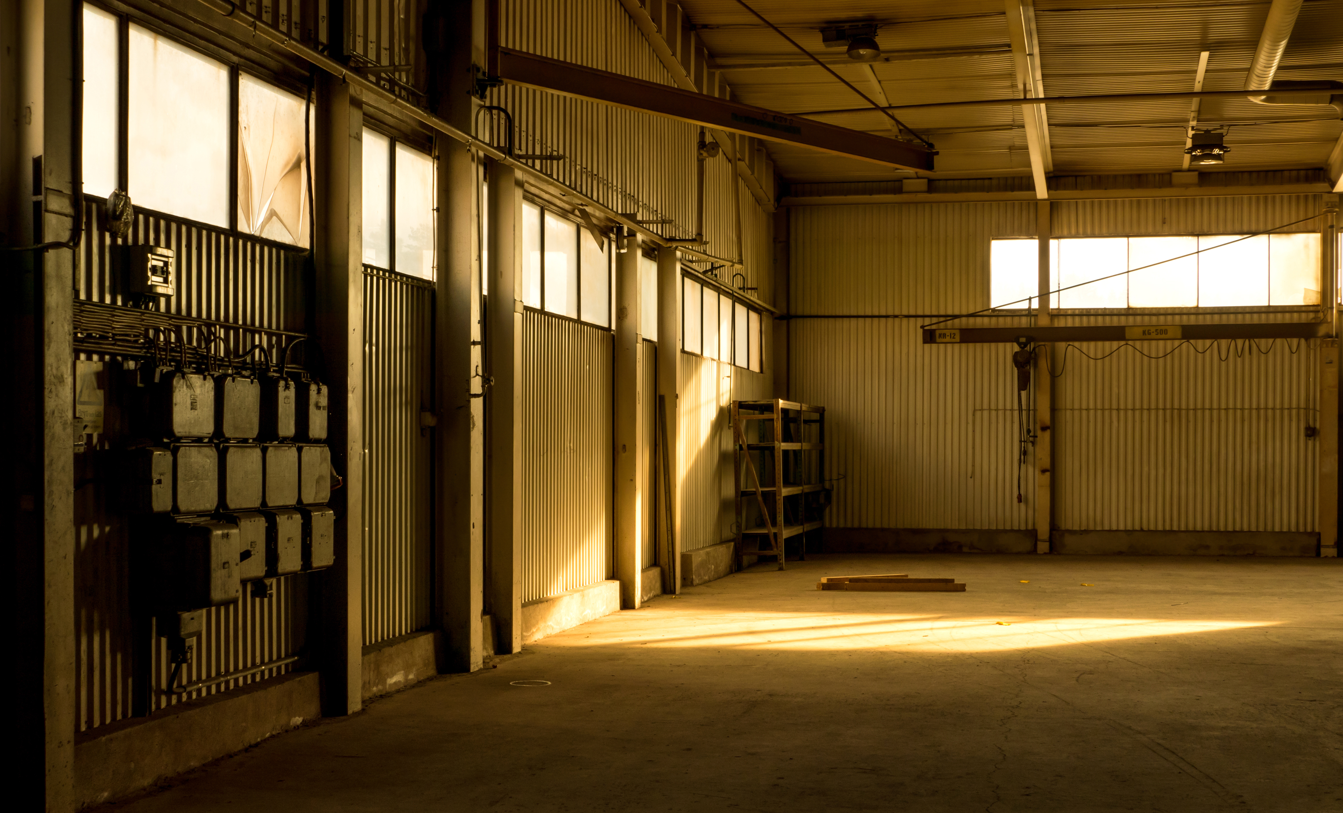 Sunlight in an old workshop