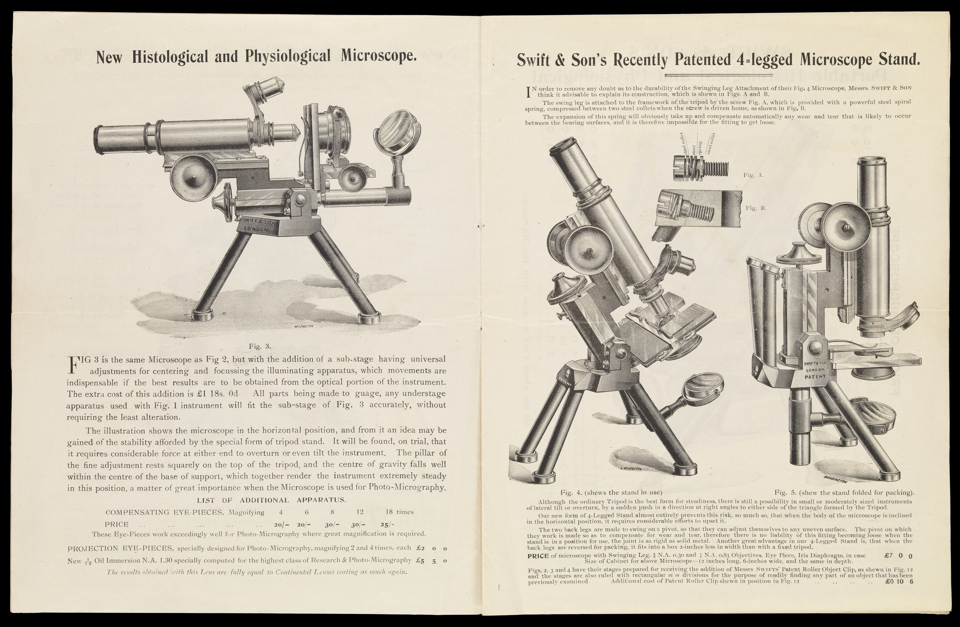 Swift & Son's new patent microscope. Wellcome L0073720