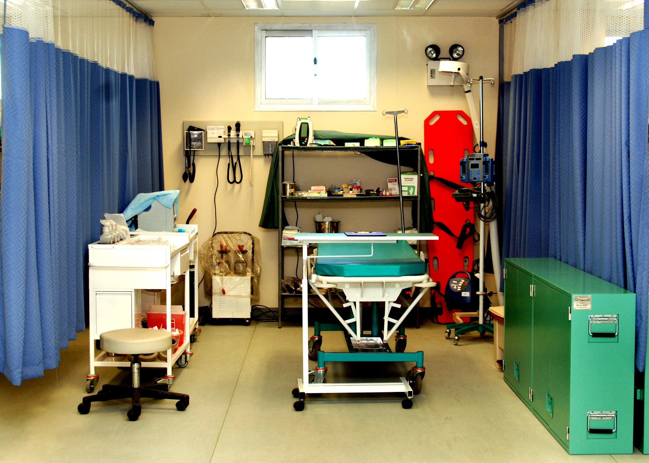 Treatment area inside the ANA regional hospital in Kandahar