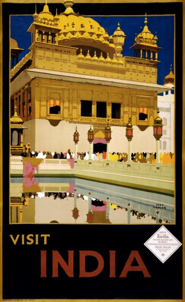 Visit India, travel poster, ca. 1935