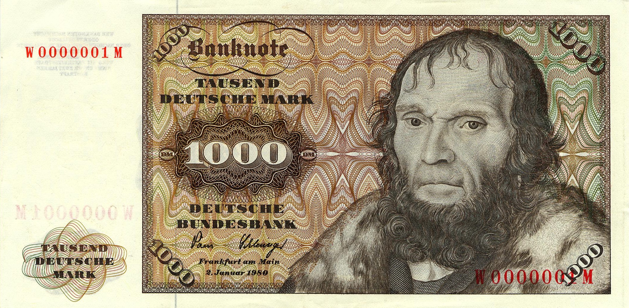 1000 DM Serie3 Vorderseite