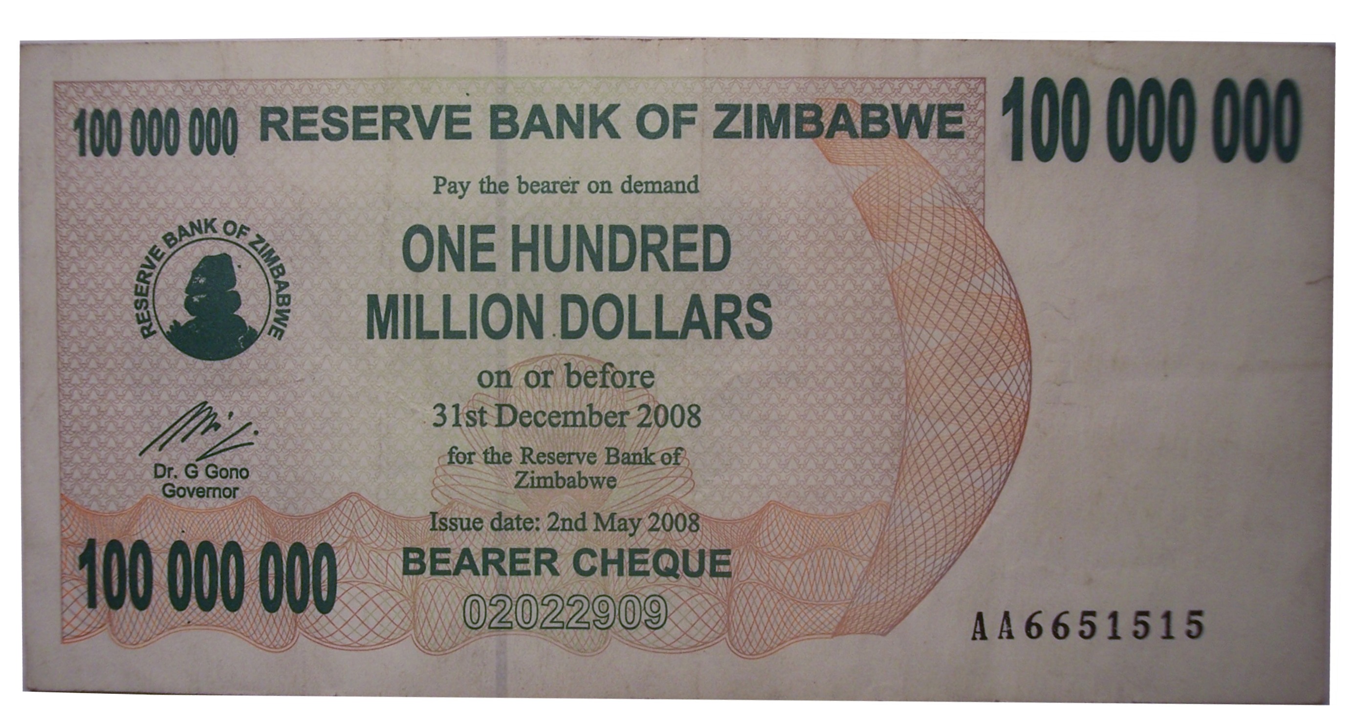 100 million front