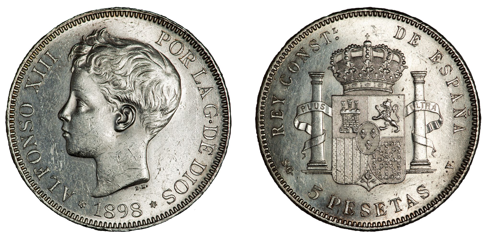 1898 5 Pesetas