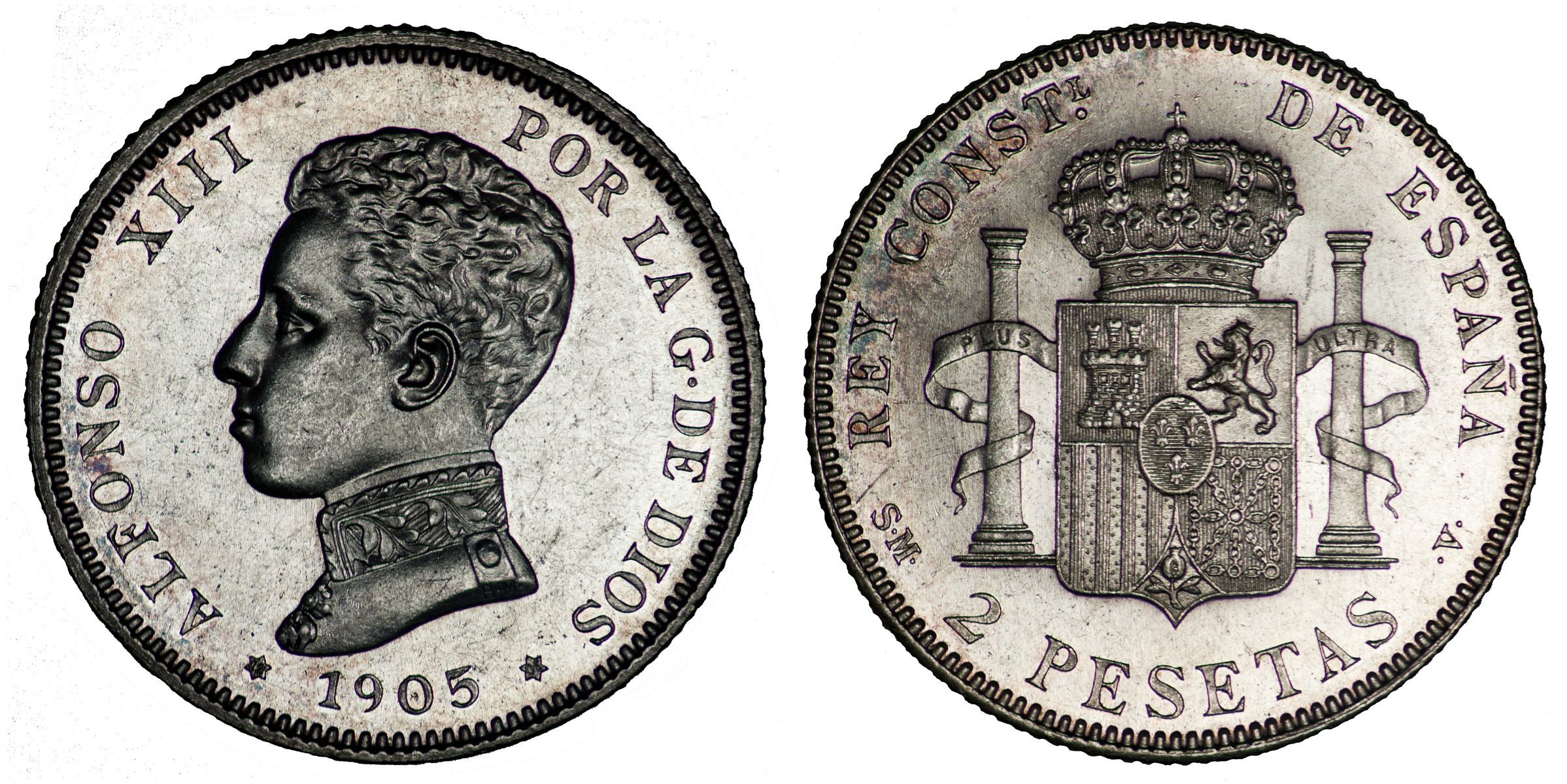 1905 2 Pesetas