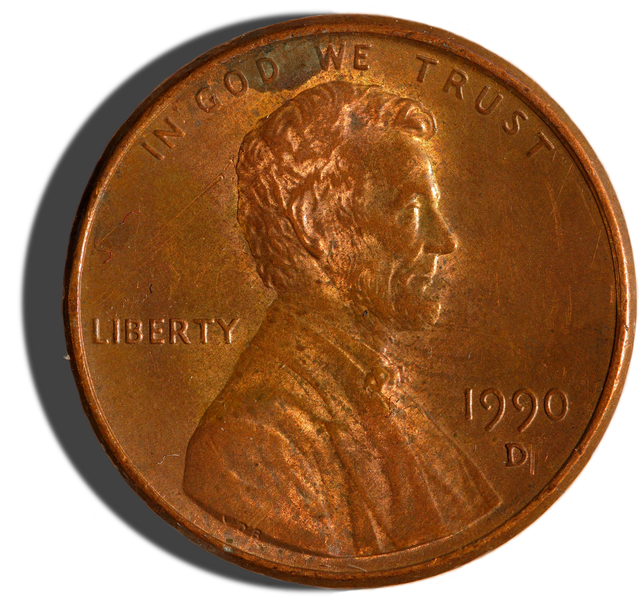 1990-issue US Penny obverse