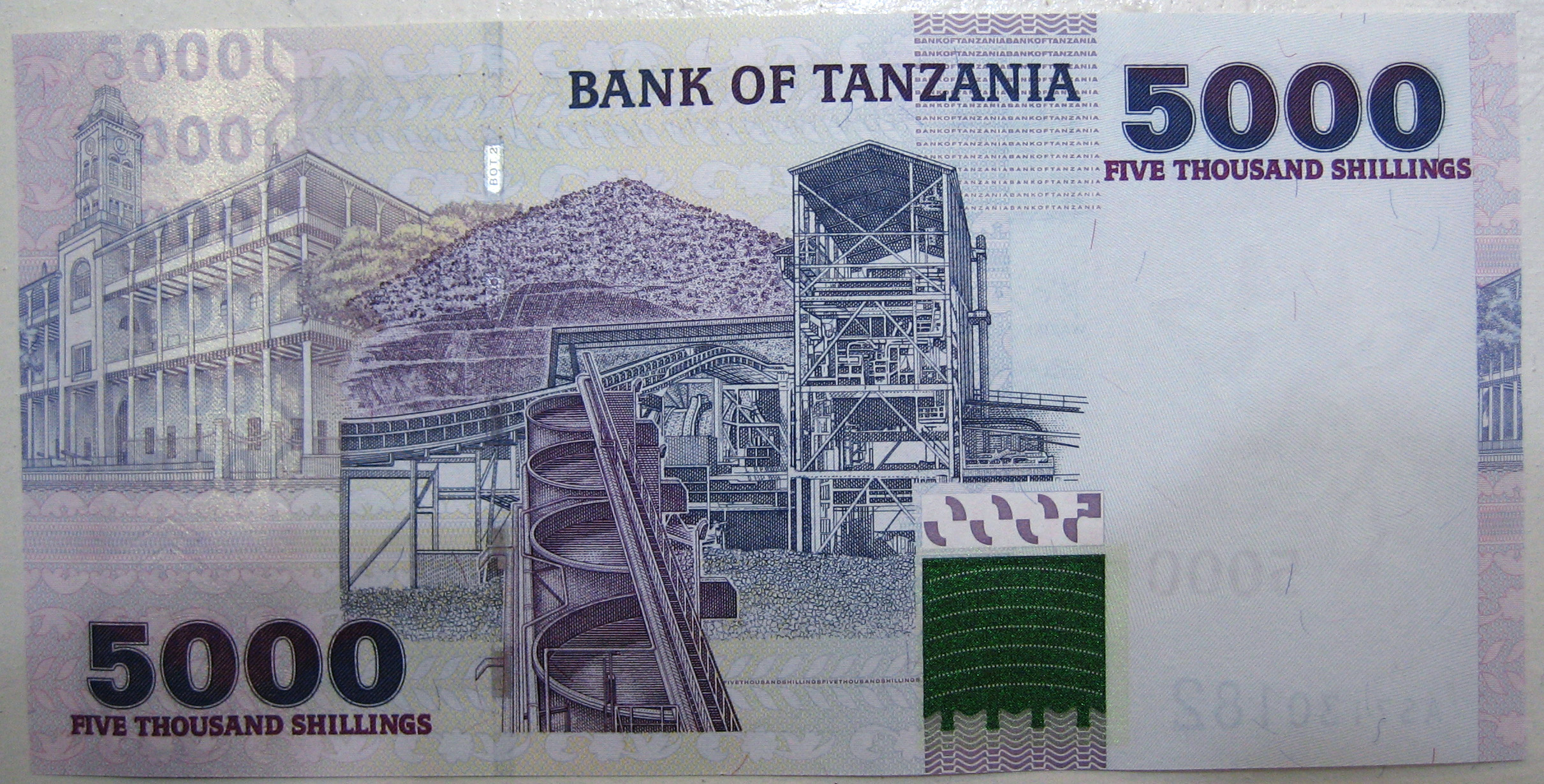 5000 tz shillings back