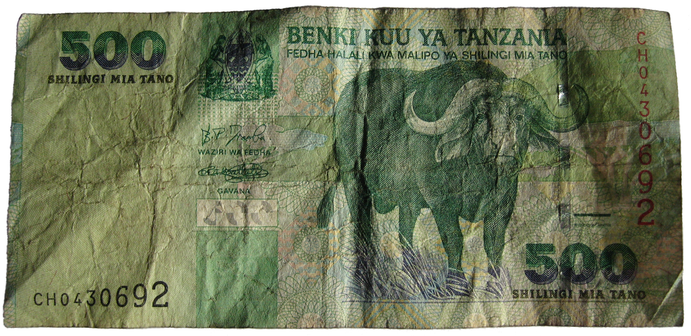 500 tz shillings front