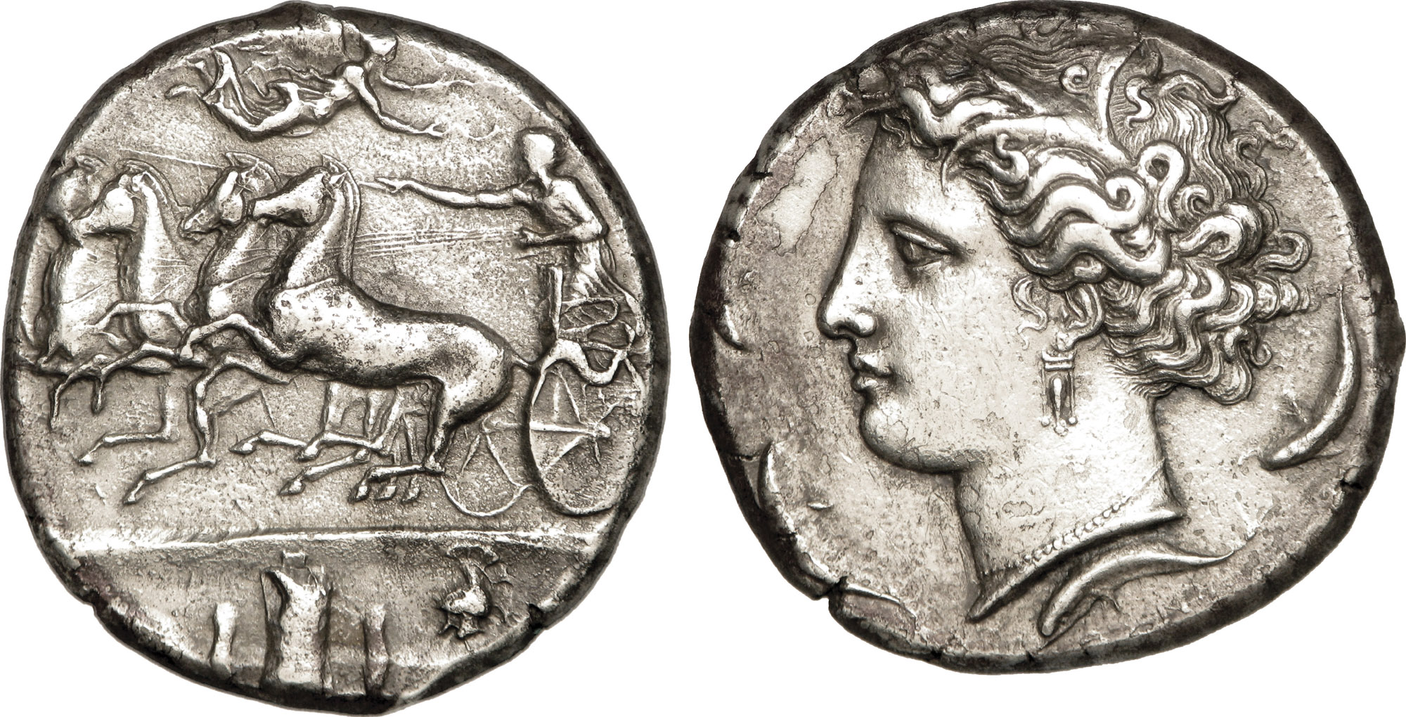 Decadrachme de Sicile sous Denys l'Ancien