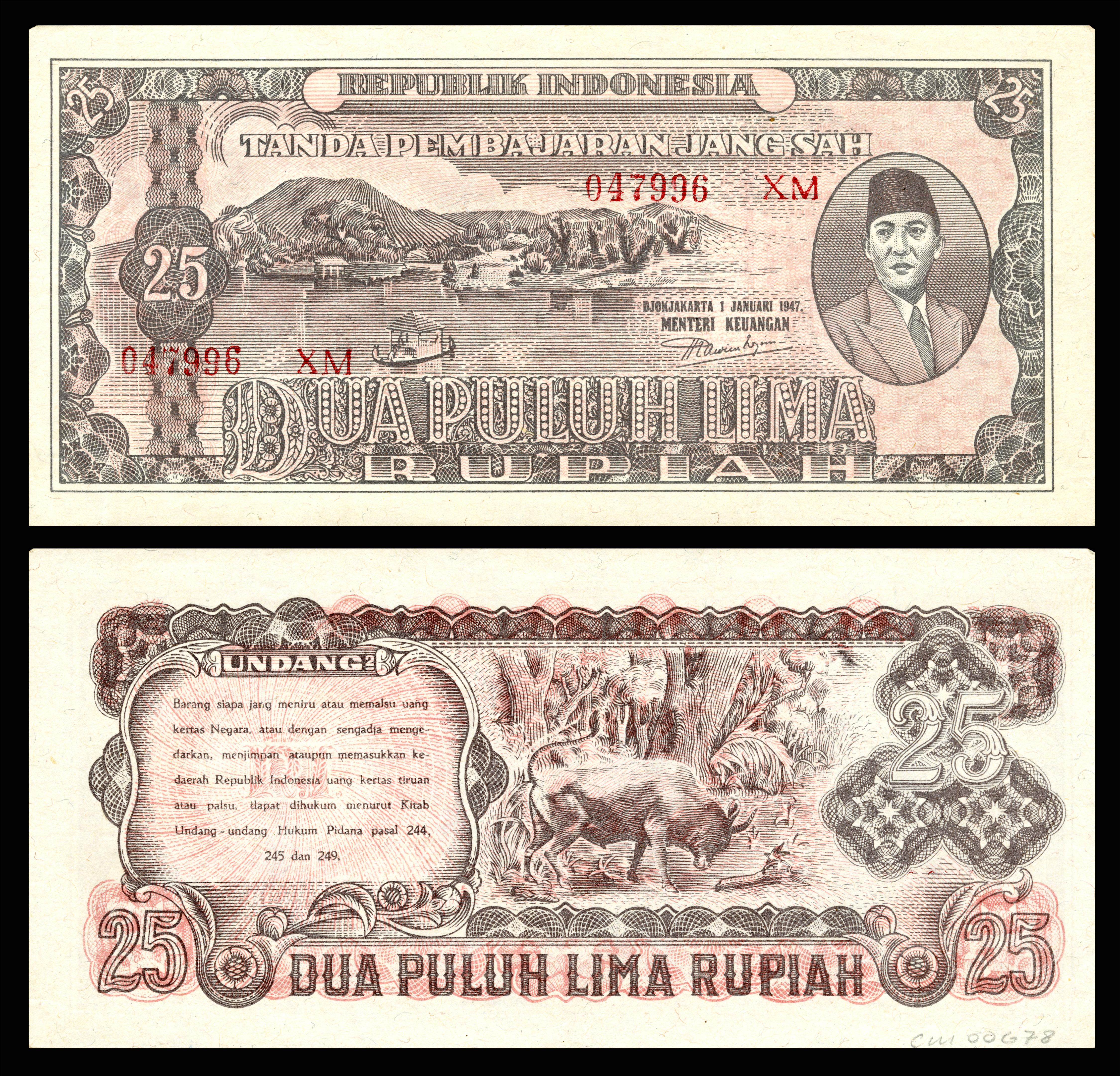 IND-23-Republik Indonesia-25 Rupiah (1947)