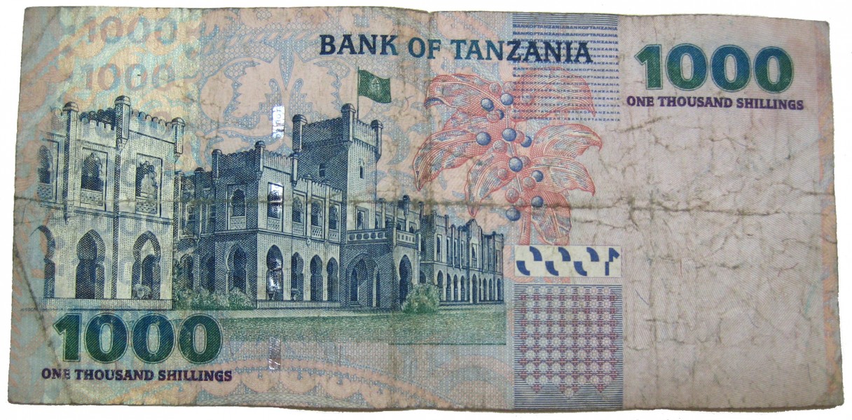 1000 tz shillings back