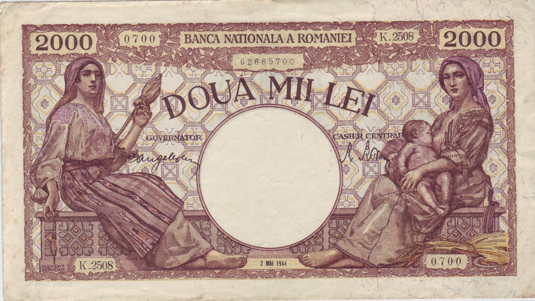 2000 lei 1944 avers