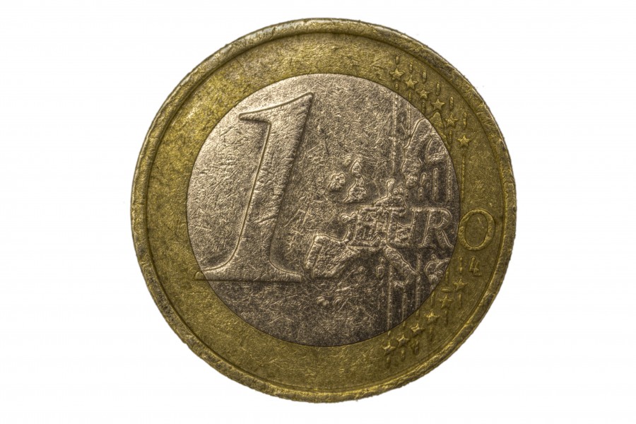 One Euro - white bg