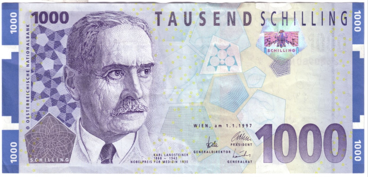 Tausend Schiling vorne ab 1997