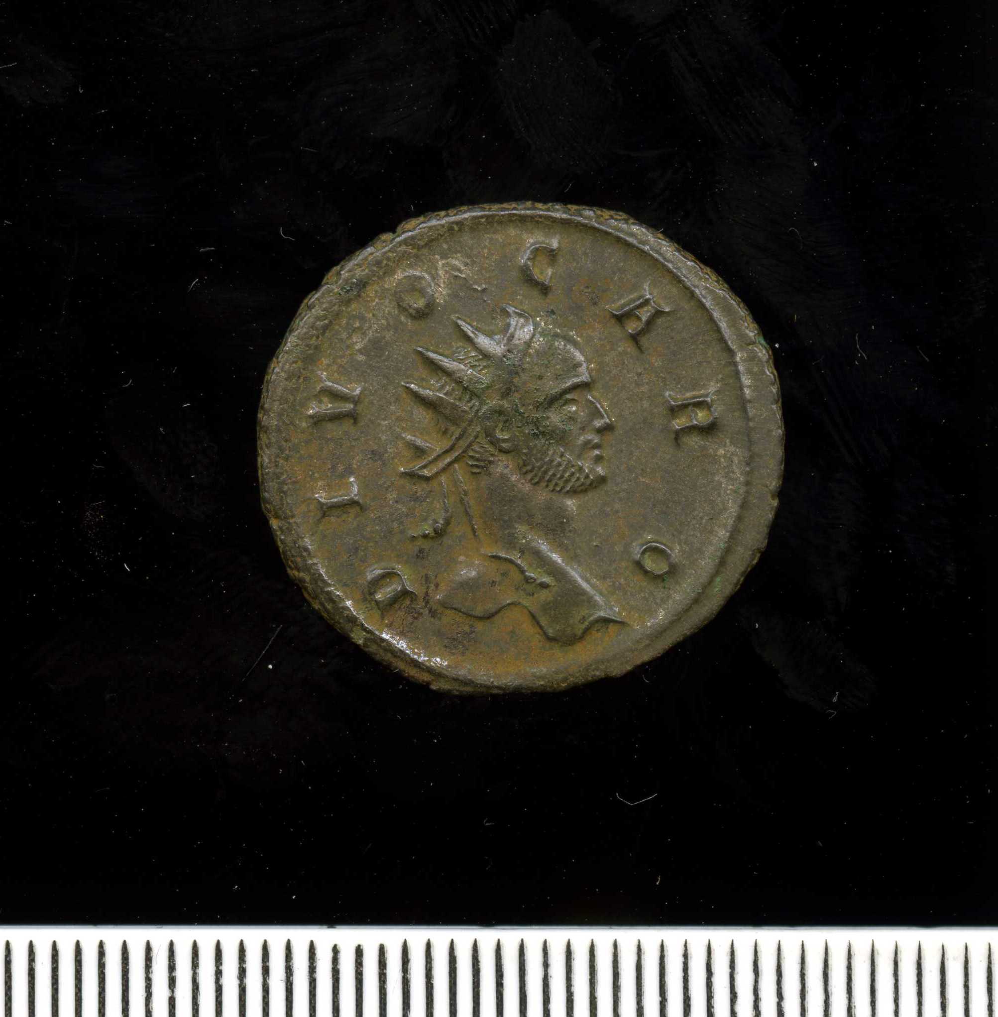 Silver-washed radiate of Divus Carus 283 (11 2) Obverse
