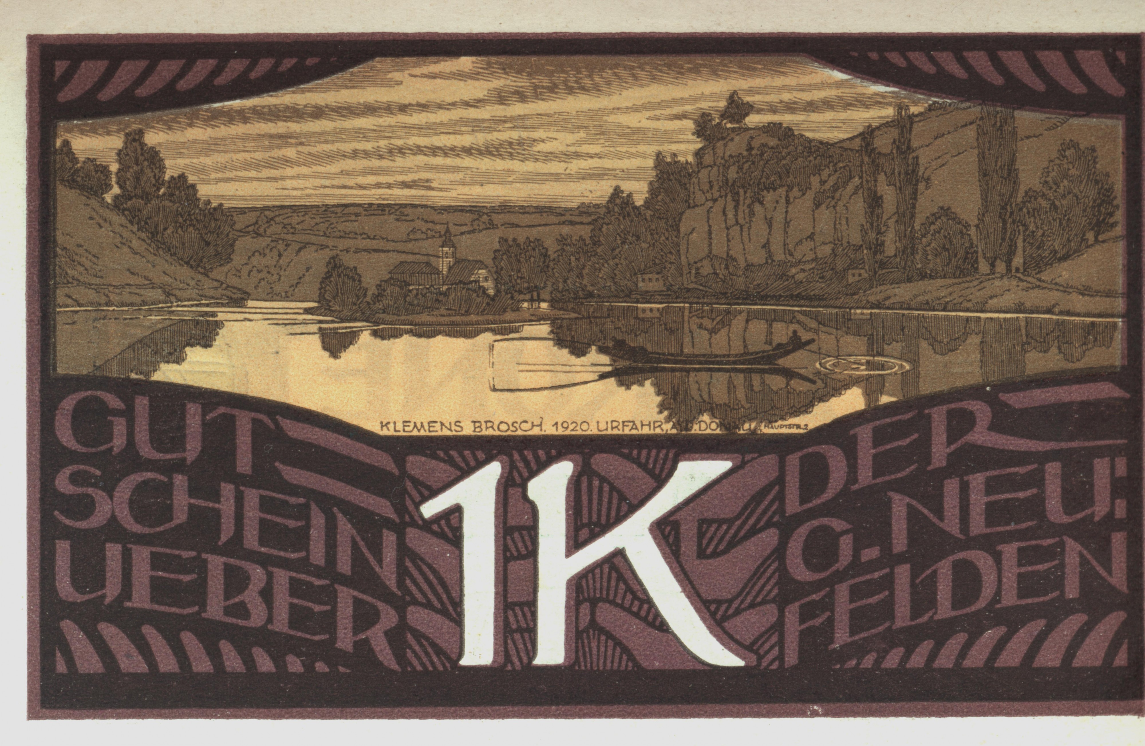 Brosch Notgeld Neufelden 1920
