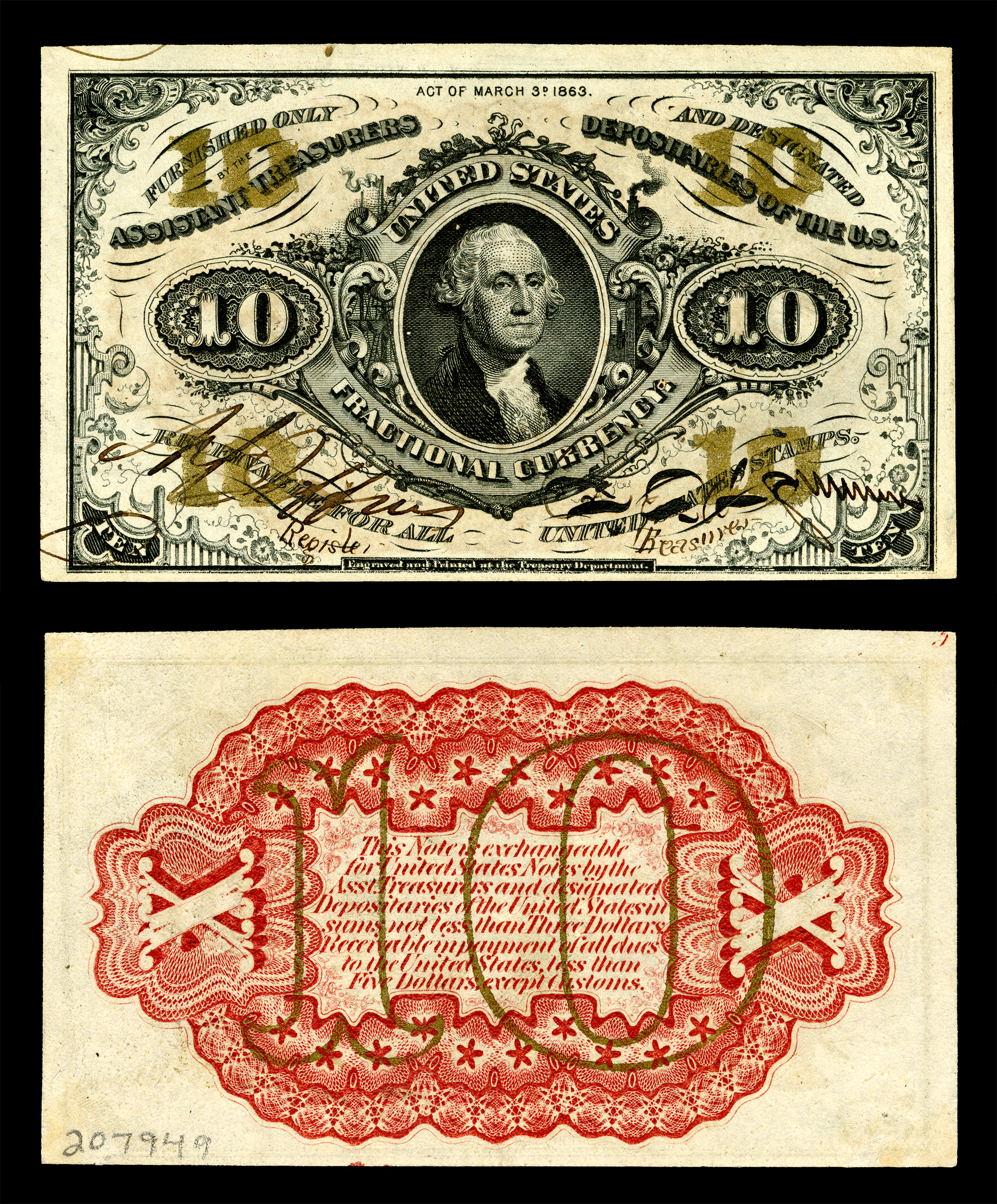 US-Fractional (3rd Issue)-$0.10-Fr.1254
