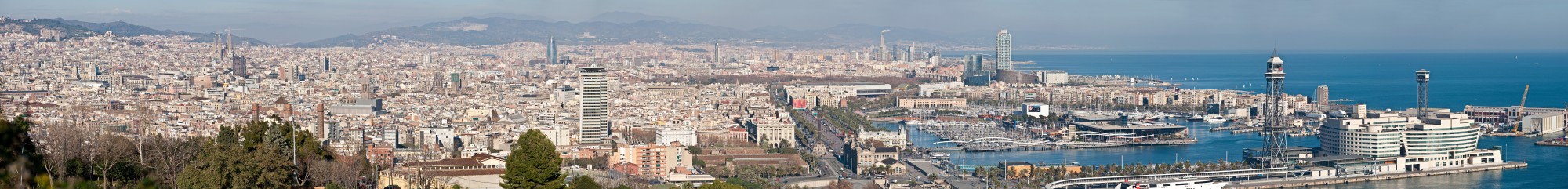 Barcelona Cityscape Panorama - Jan 2007 edit