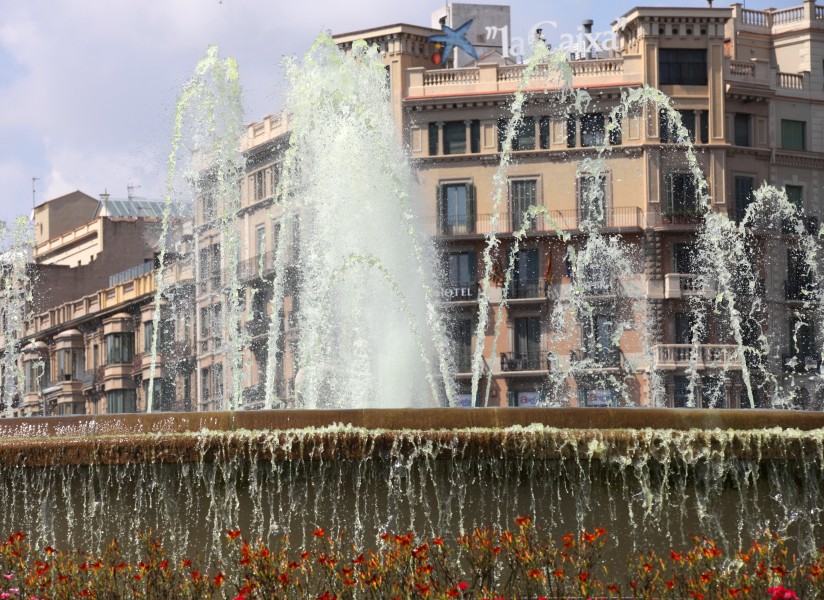 a fountain in Barcelona, Spain, Europe, August 2013, picture 49