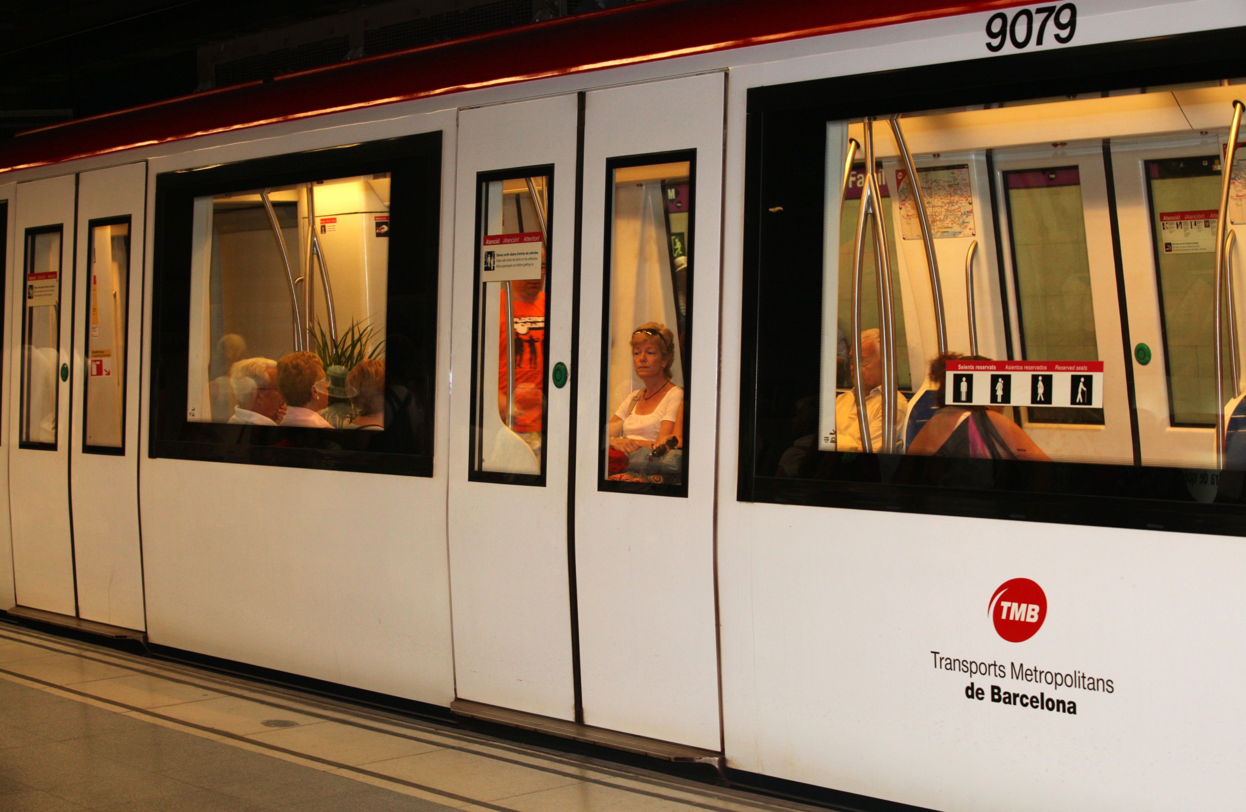a metro train in Barcelona, Spain, Europe, August 2013, picture 52