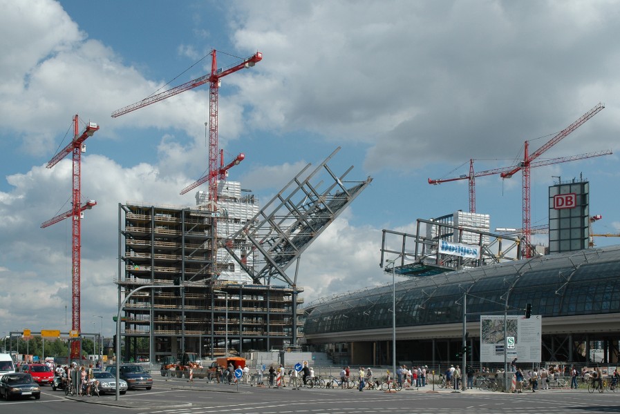 Berlin Hbf Absenkung Bügelbau