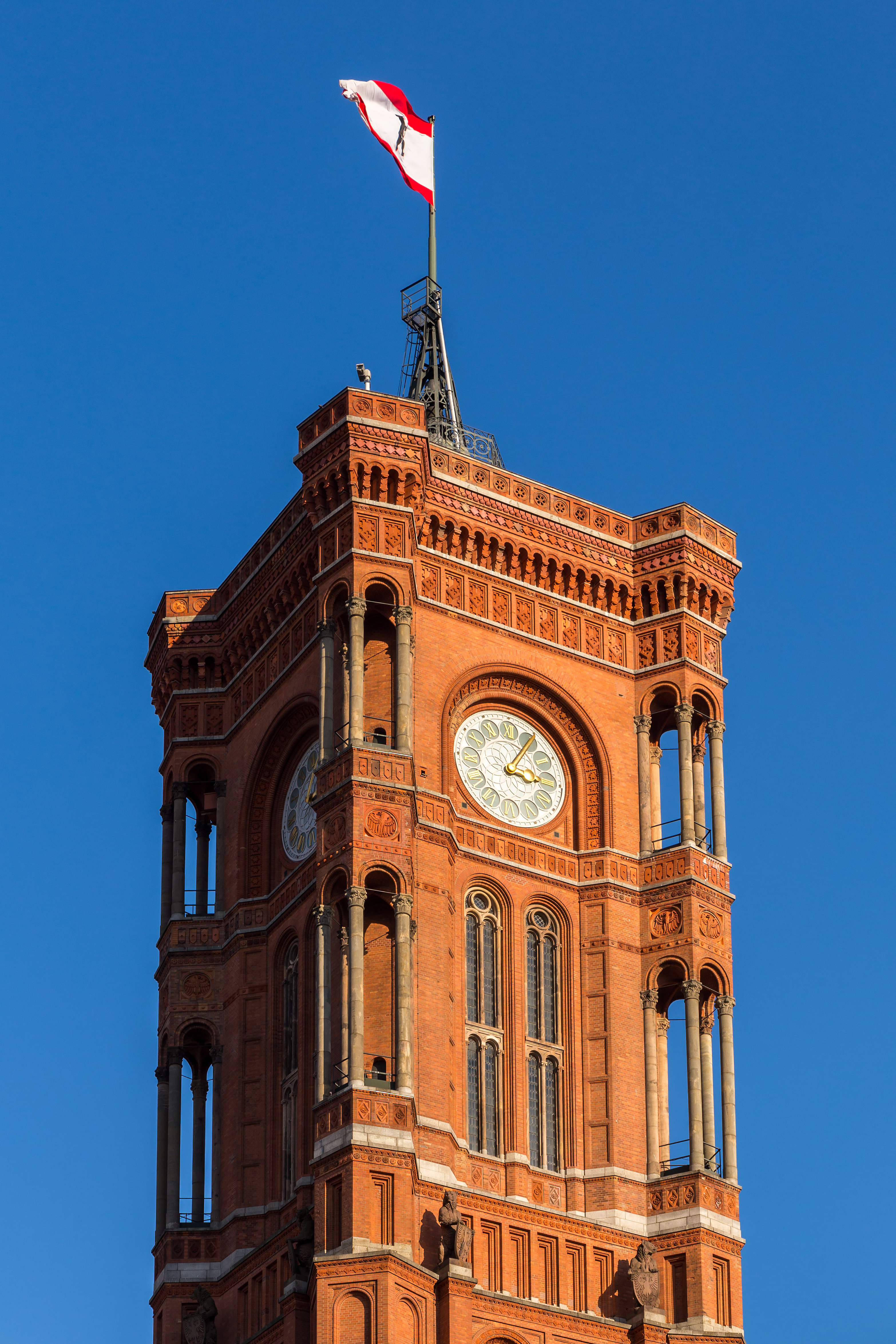 Rotes Rathaus, Berlin-Mitte, Turm, 160213, ako