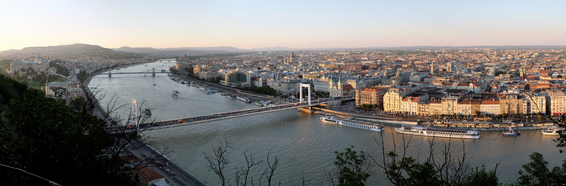 Budapest Evening Panorama from Gellert Hill