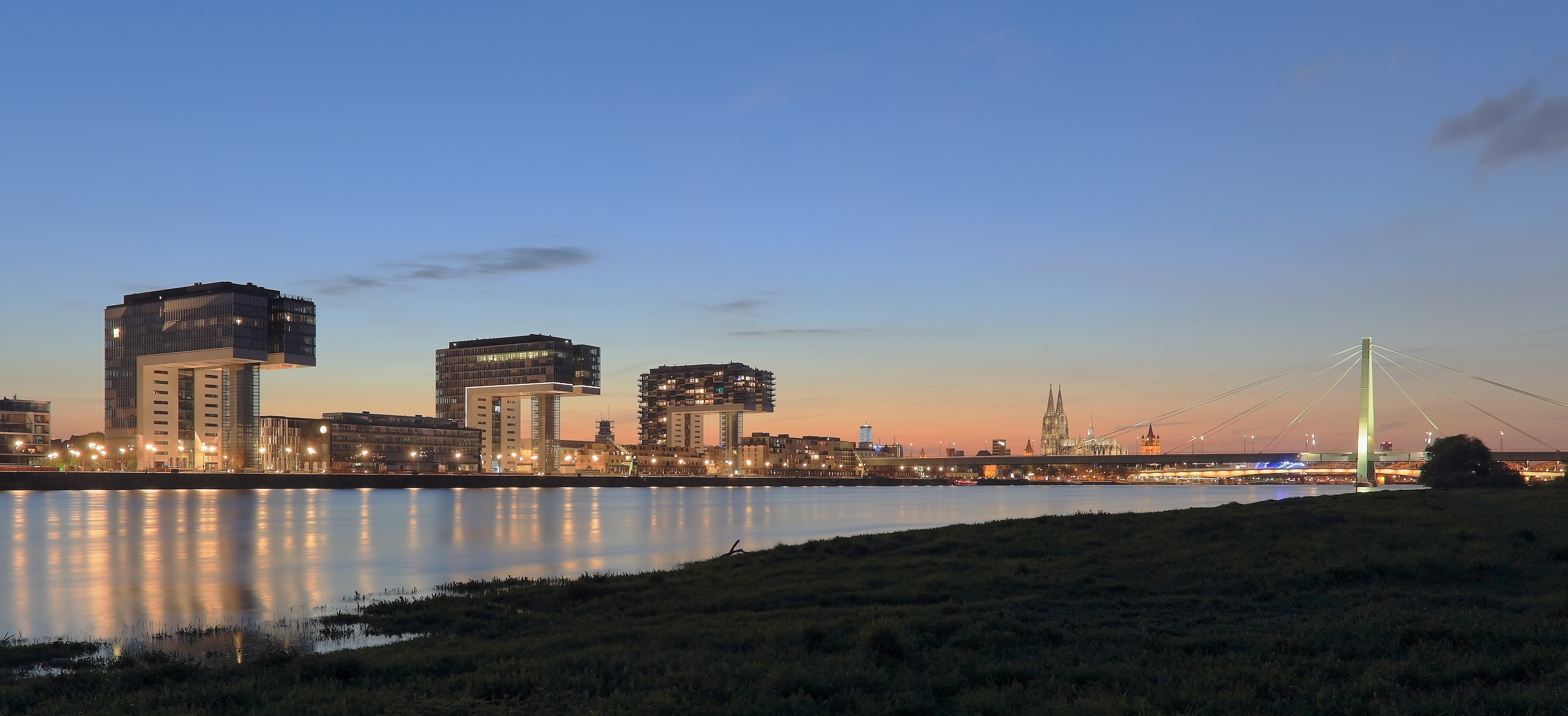 Panorama of the Rhine in Cologne