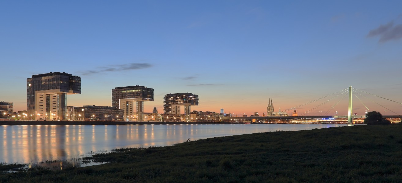 Panorama of the Rhine in Cologne
