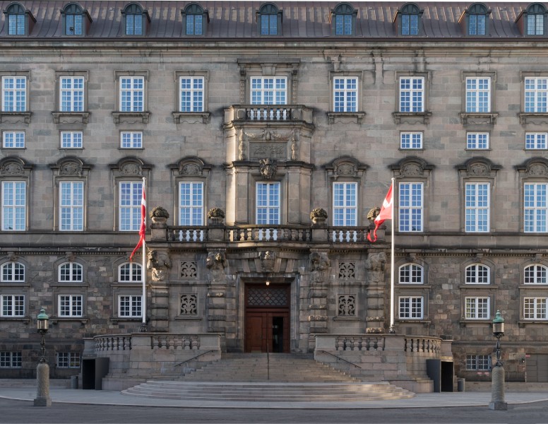 Folketinget facade Copenhagen Denmark