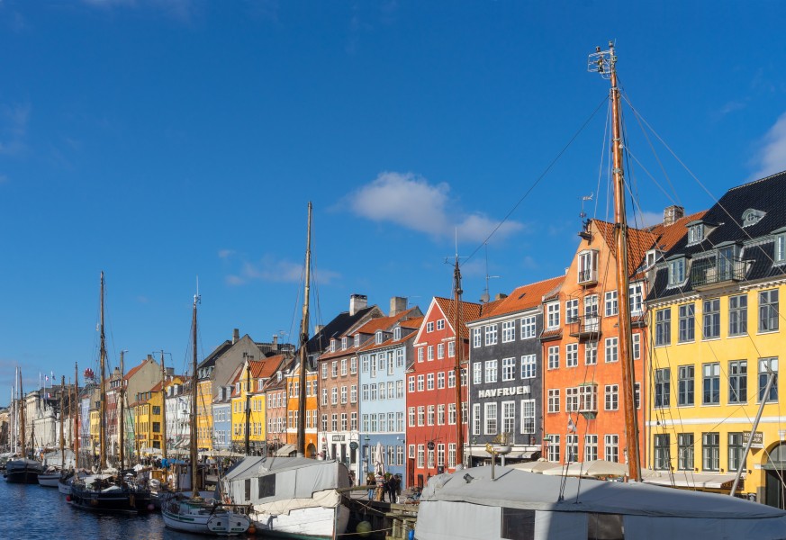 Nyhavn facades Copenhagen Denmark