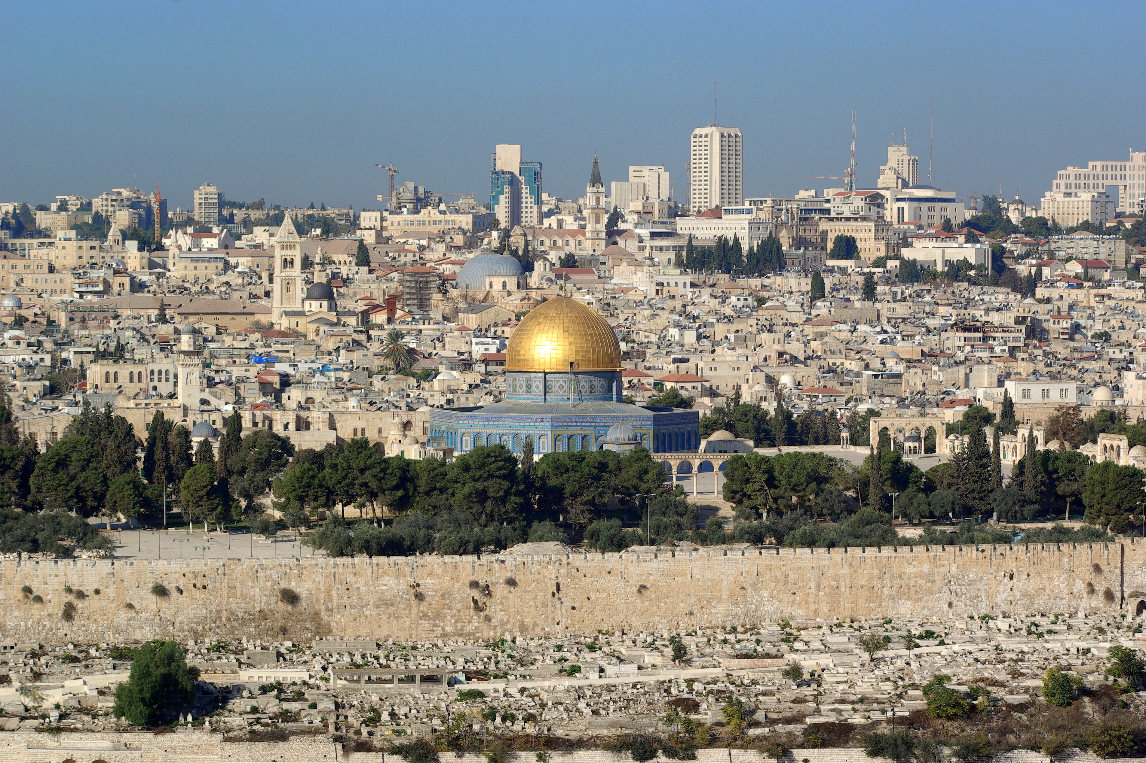 Jerusalem Dome of the rock BW 14
