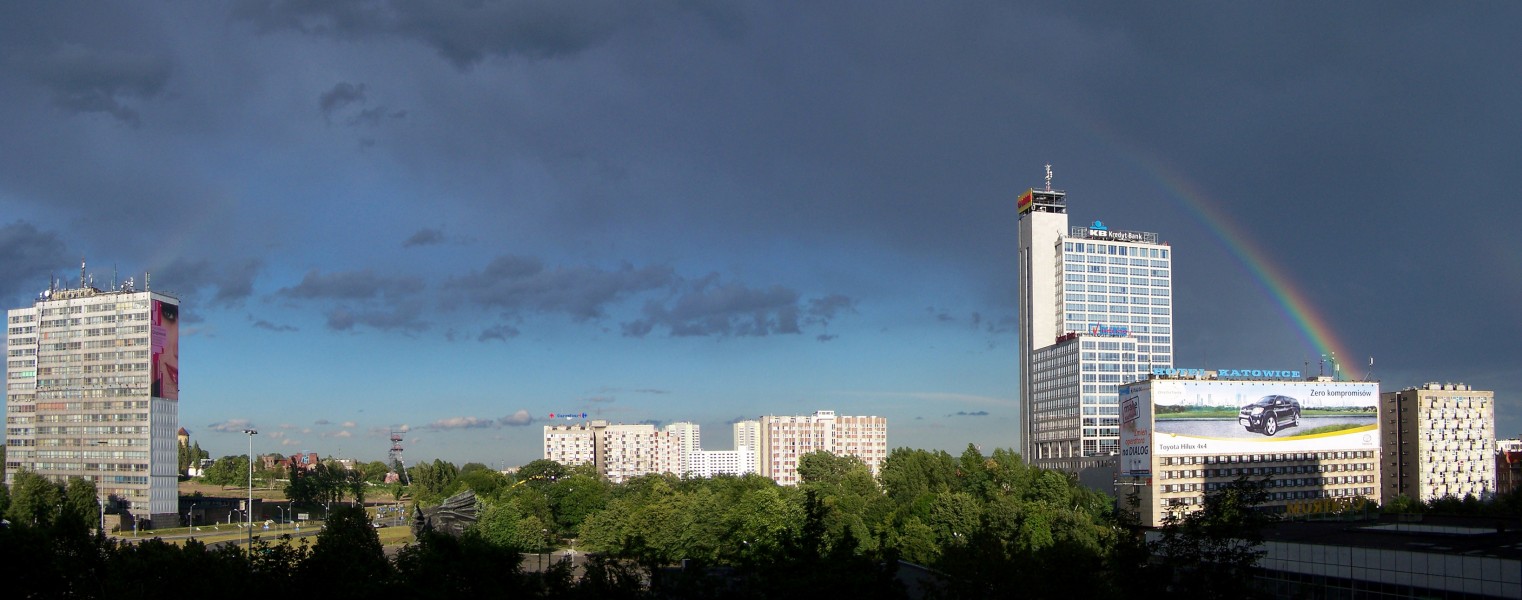 Katowice - Panorama z tęczą