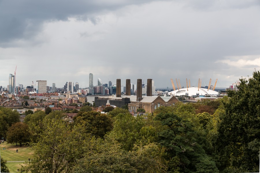London, Greenwich, Blick vom Hügel des Royal Greenwich Observatory -- 2016 -- 4721