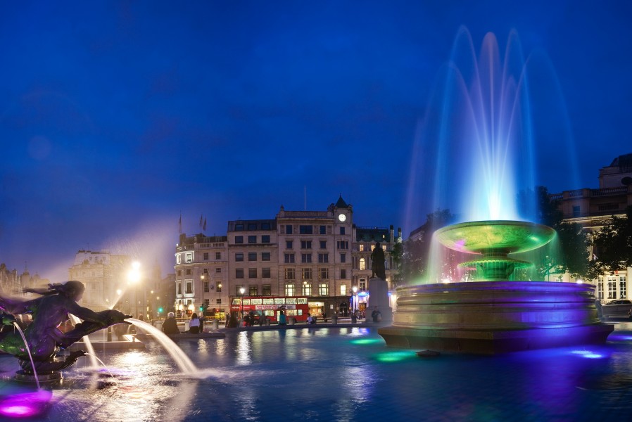 Trafalgar Square LED Fountains - June 2009