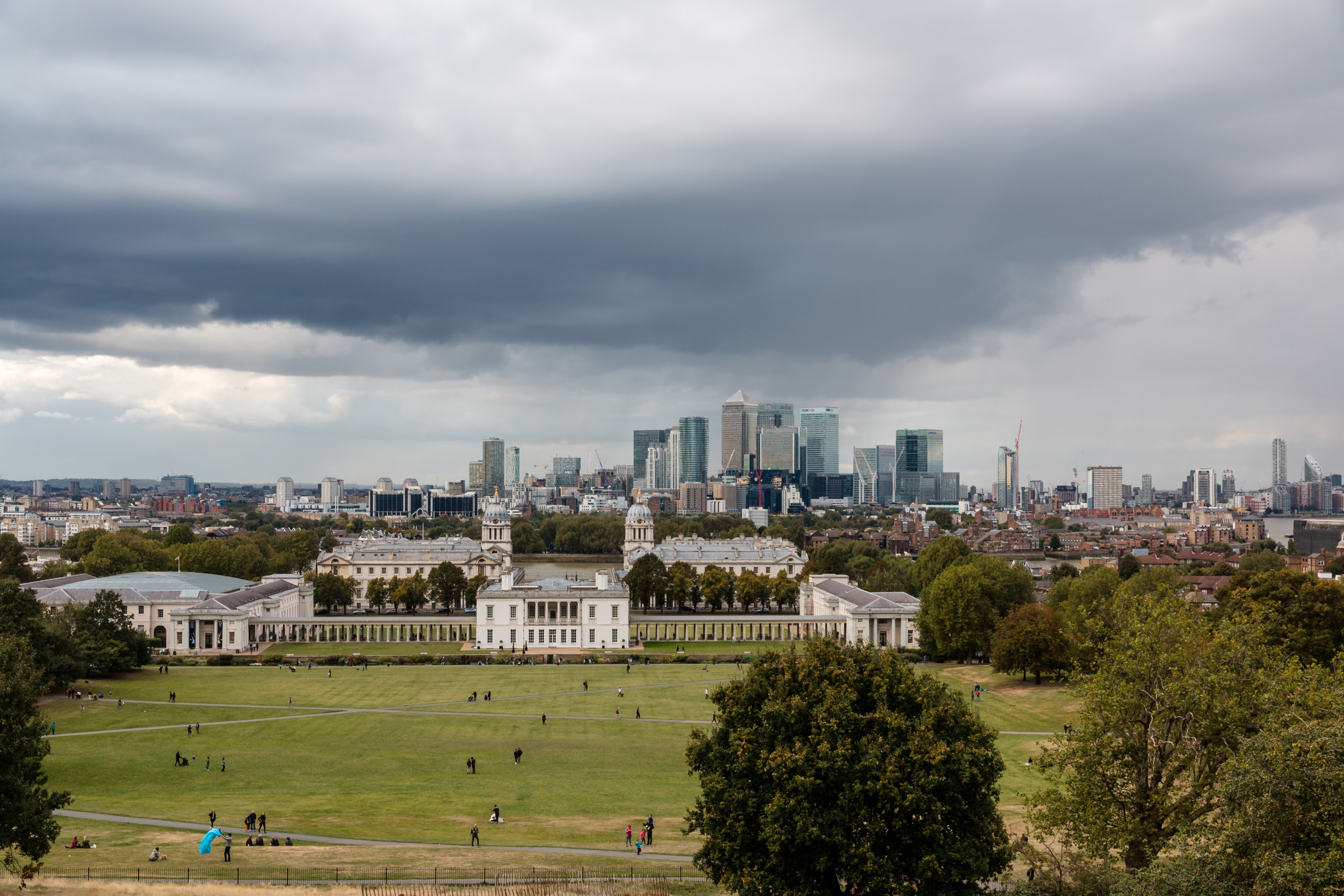 London, Greenwich, Blick vom Hügel des Royal Greenwich Observatory -- 2016 -- 4730