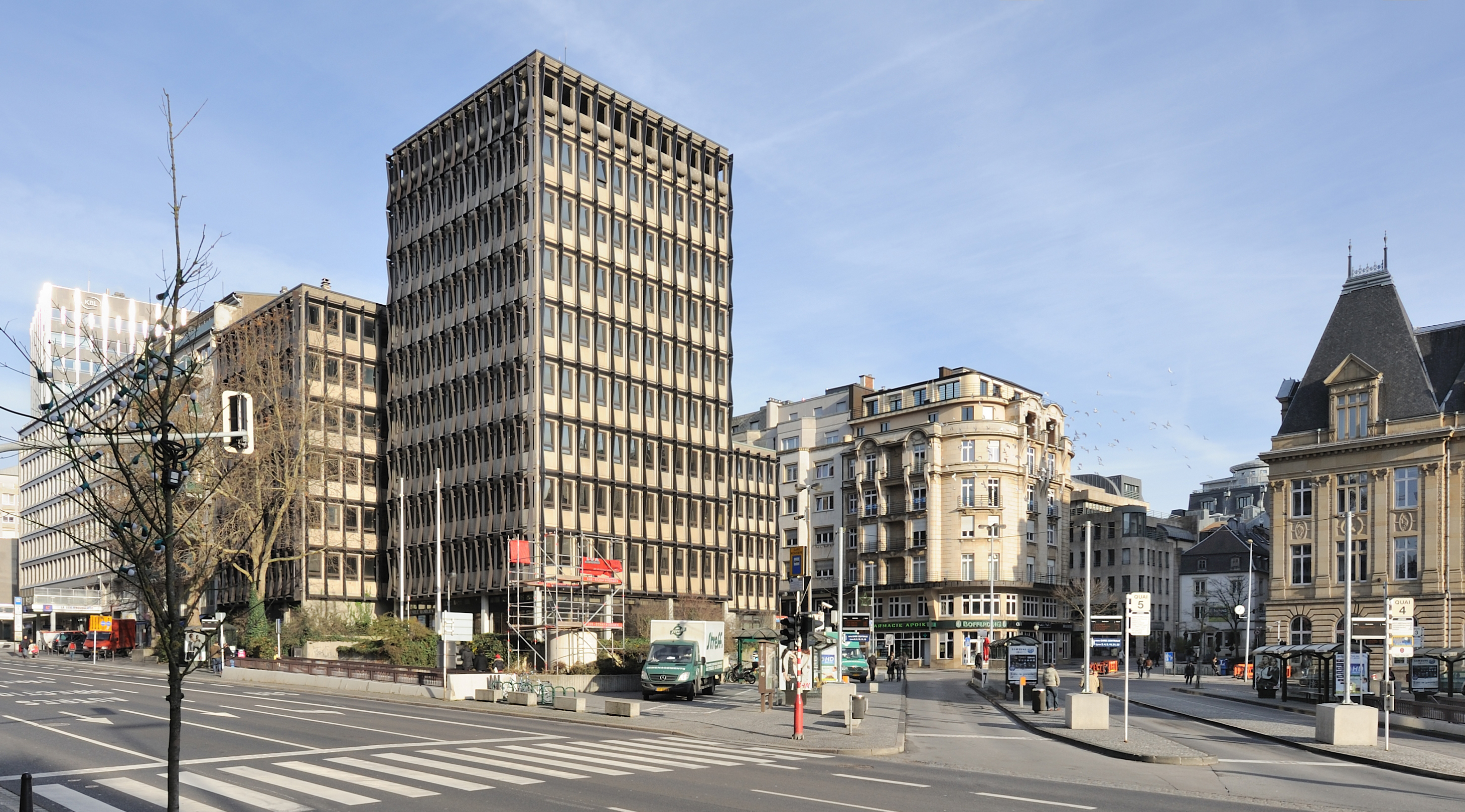 Luxembourg City Centre E Hamilius from bvd Royal