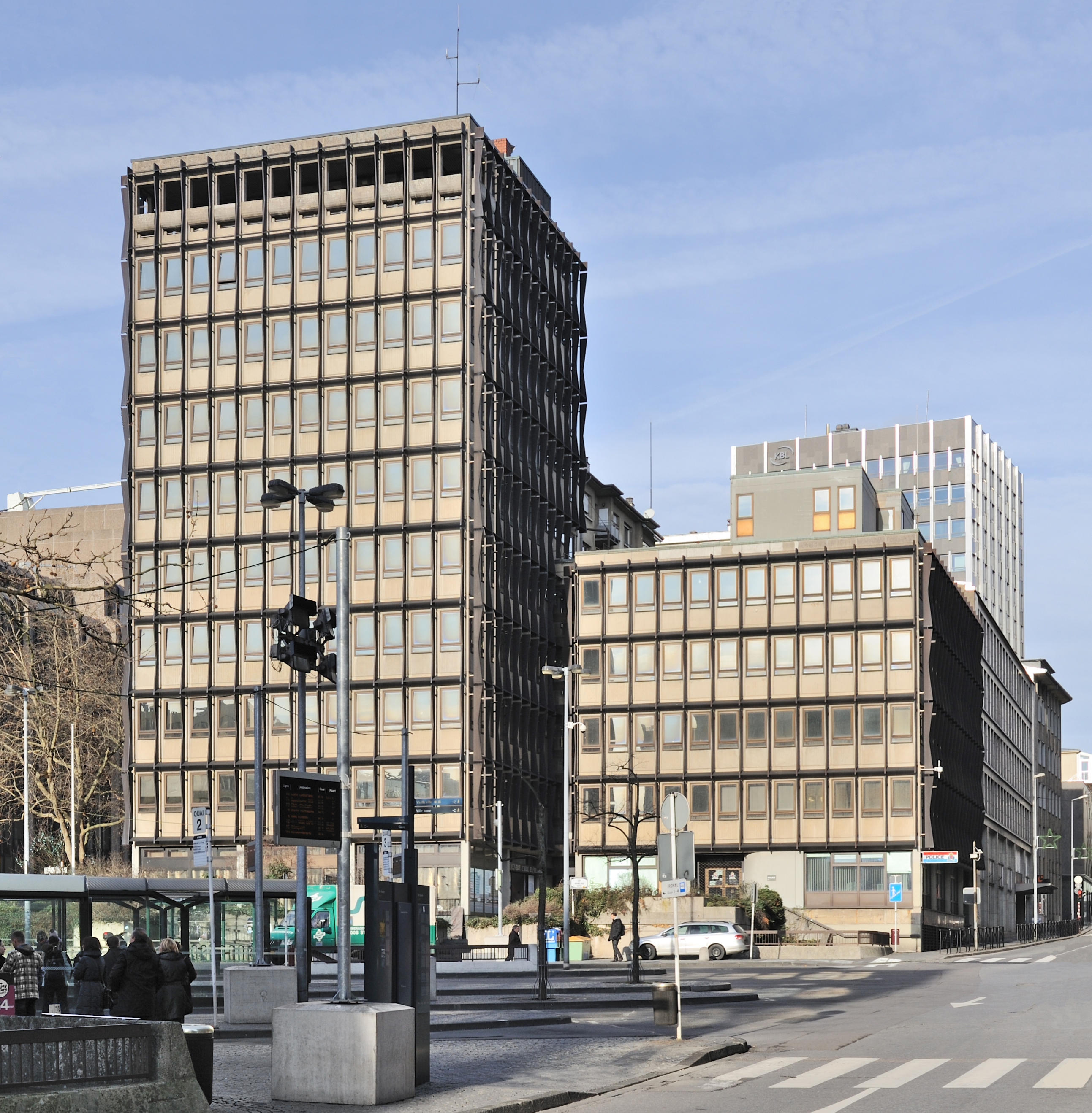 Luxembourg City Centre E Hamilius from rue Aldringen