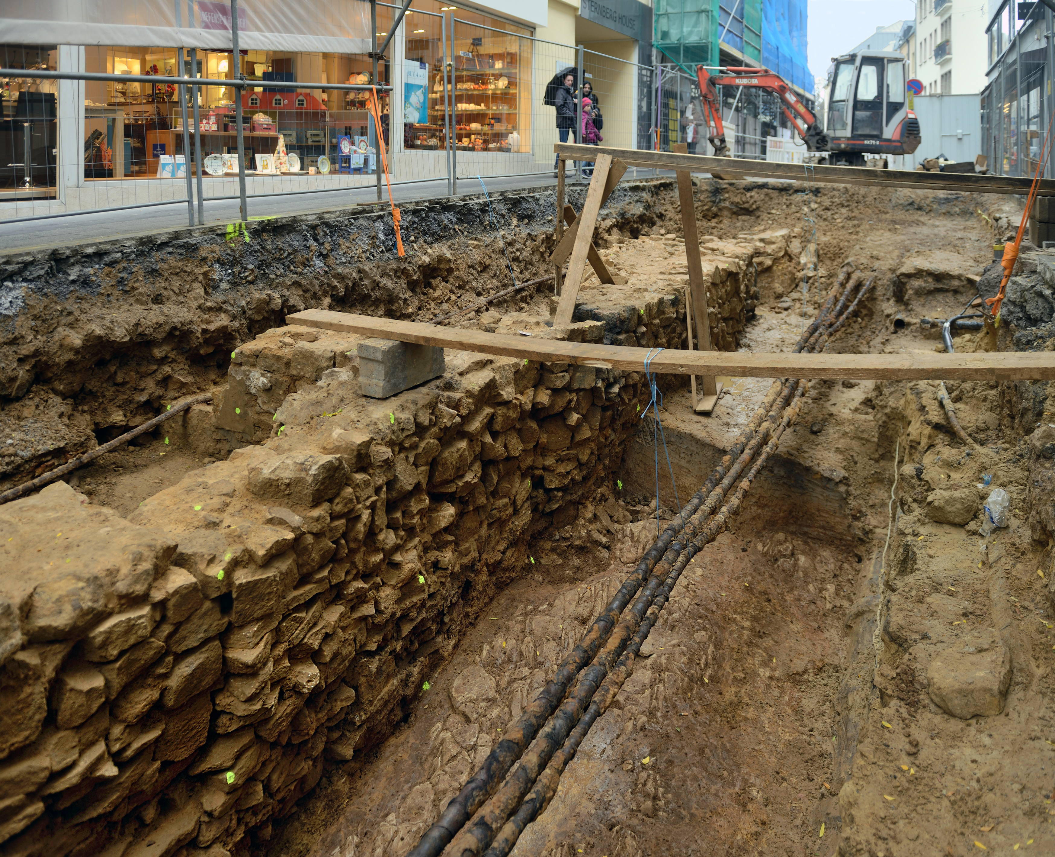 Luxembourg City rue du fossé fouilles b 2013
