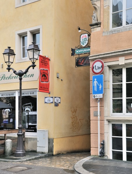 Luxemb City rue de la Loge entrance rue de l'Eau
